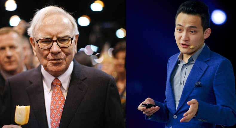 Warren Buffett and Justin Sun.