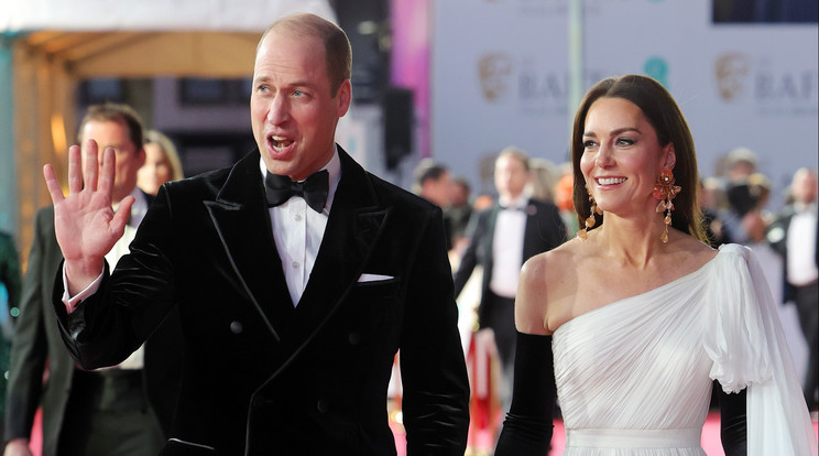 Vilmos herceg és Katalin ma részt vett a British Academy Film Awards díjátadón/ Fotó: Northfoto