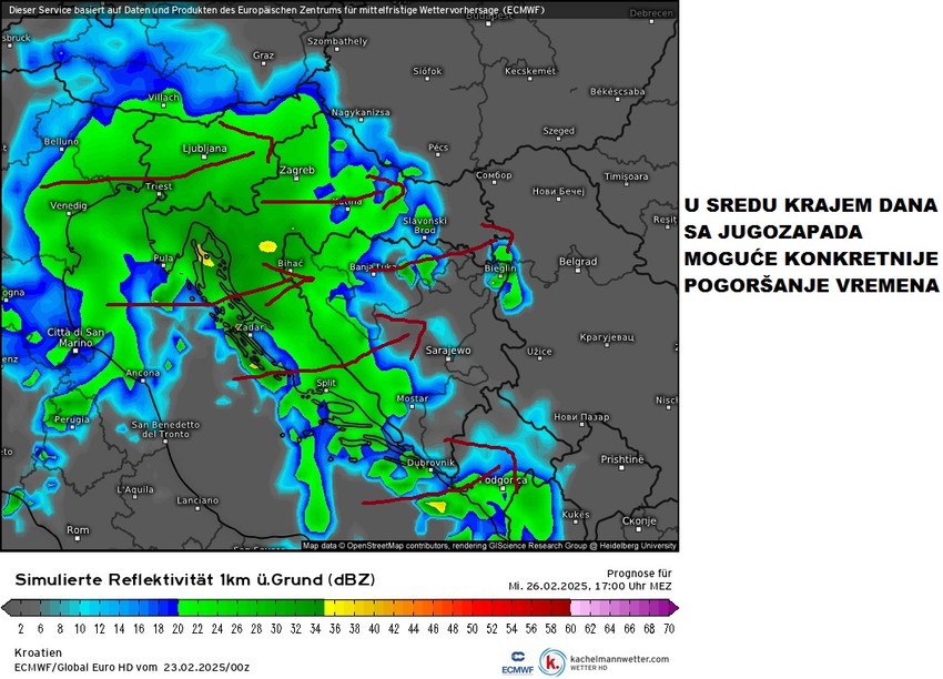Marko Čubrilo očekuje u sredu konkretnije pogoršanje vremena