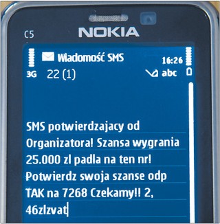Koniec z namolnymi smsami namawiającymi do udziału w płatnych konkursach