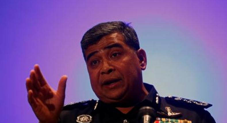 Malaysias police chief Khalid Abu Bakar addresses a news conference in Kuala Lumpur International Airport March 11, 2014.