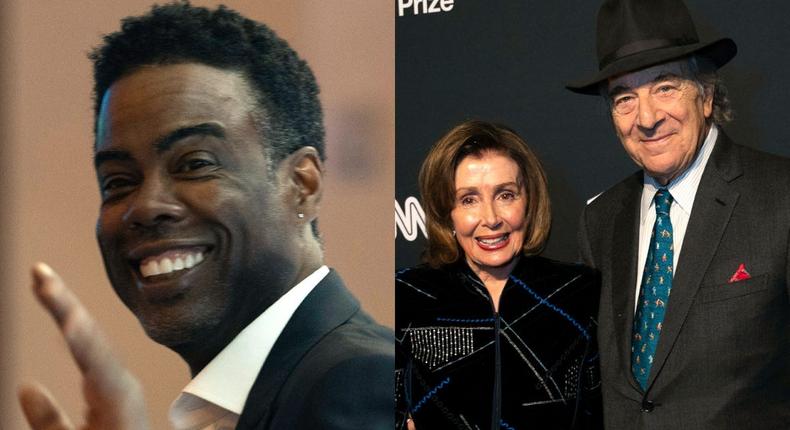 Chris Rock, Nancy Pelosi, and Paul Pelosi at  24th Annual Mark Twain Prize for American Humor at the Kennedy Center for the Performing Arts.Kevin Wolf/AP