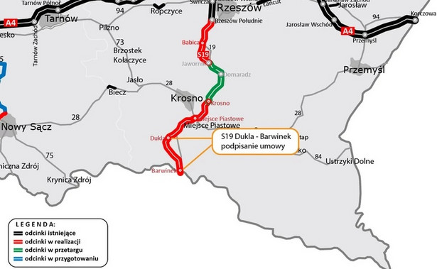 Przygraniczny odcinek trasy Via Carpatia w szlaku drogi ekspresowej S19 znacznie ułatwi ruch na południu Polski