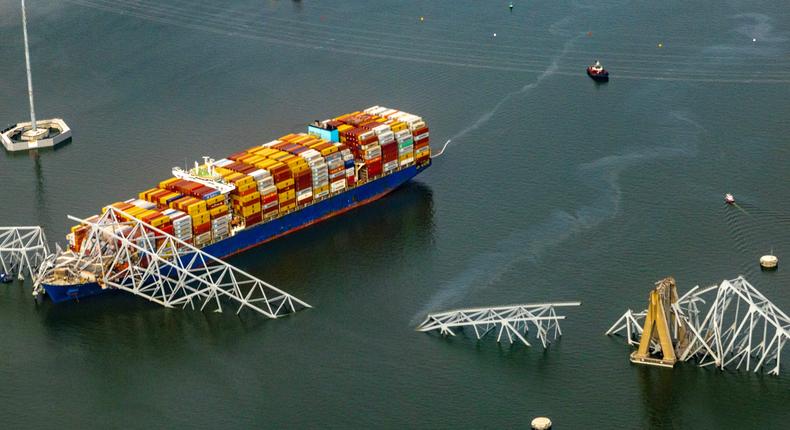 The Francis Scott Key Bridge collapsed on Tuesday.Tasos Katopodis/Getty Images