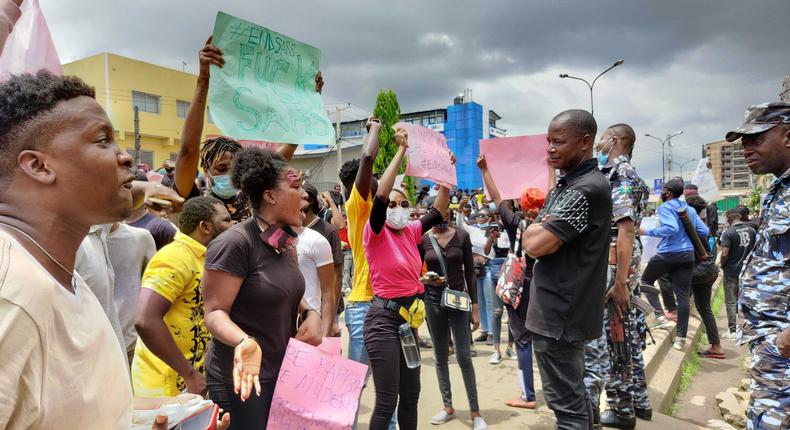 #EndSARS protesters in Lagos [Pulse]