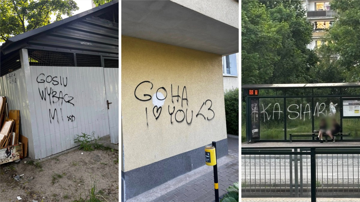 "Kasiu, Gosiu wybacz mi". Zakochany wandal zdewastował osied