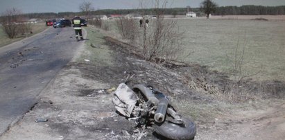 Miazga na drodze. To kiedyś był motocykl?