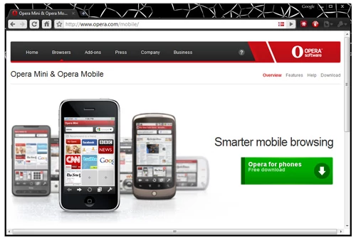 Zarówno Opera Mini, jak i Opera Mobile, od dawna są już dostępne na inne platformy sprzętowe