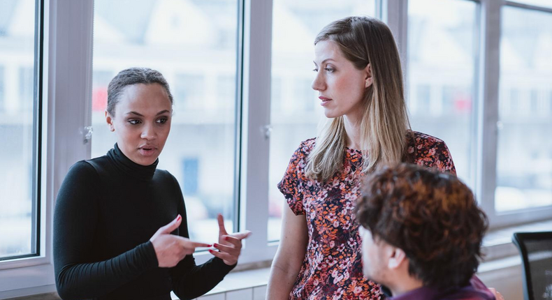 explain coworkers boss employee upset talk mistake