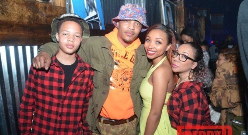 T.I  with family