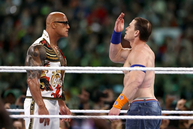 The Rock and John Cena 