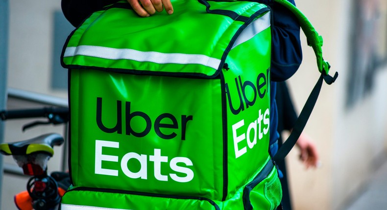 An Uber Eats delivery bag.Education Images/Getty Images