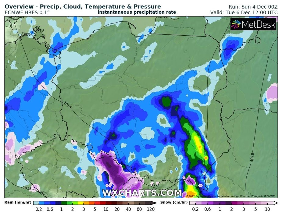 A principios de semana, las primeras lluvias intensas