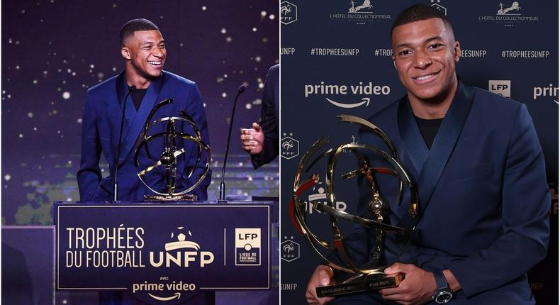 Mbappe celebrates Player of the Year award