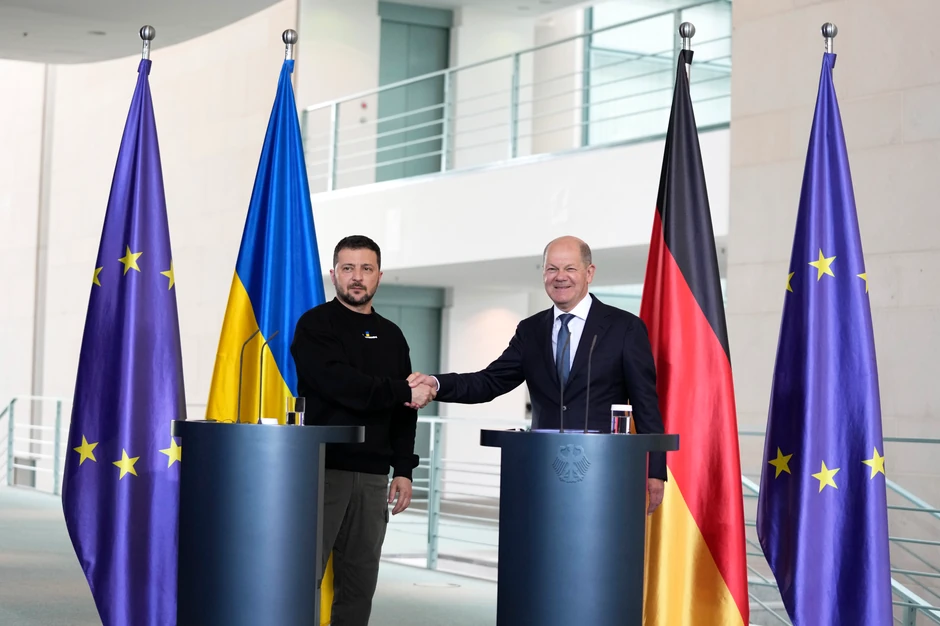 Volodimir Zelenski i Olaf Šolc