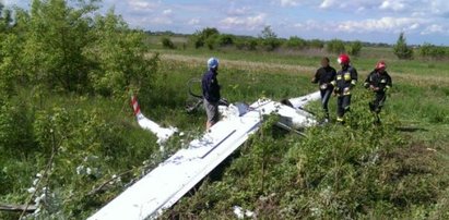 Rozstrzaskał się szybowiec. Pilot cudem ocalał