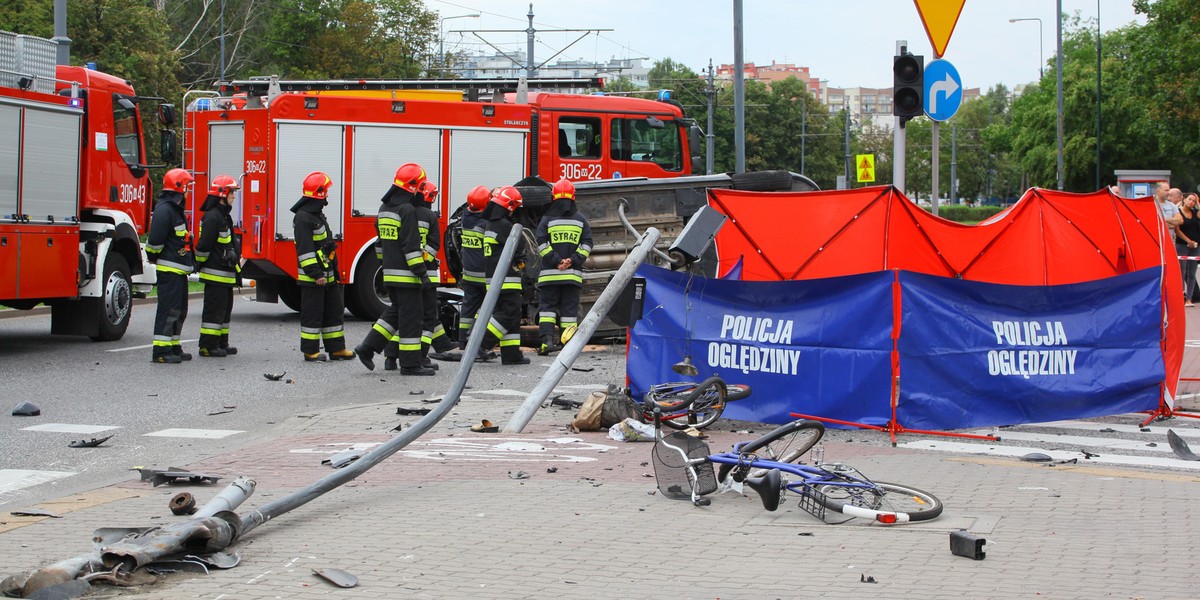 Kierowca potrącił rowerzystki na Bielanach