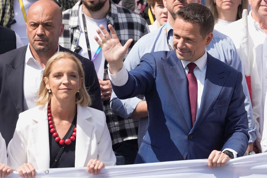 Rafal Tšaskovski na skupu Marš patriota 25. maja