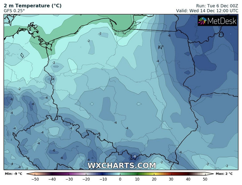 Zimne powietrze utrzyma się nad Polską co najmniej do połowy przyszłego tygodnia.