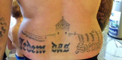 Skandaliczny tatuaż neonazisty. Pójdzie do więzienia?
