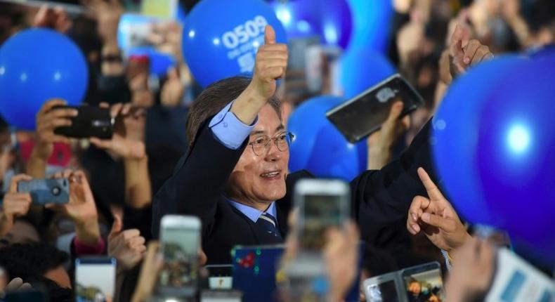 Left-leaning Moon Jae-In, a former human rights lawyer, has held a commanding lead in opinion polls for months, with the final Gallup Korea survey before a week-long pre-election blackout giving him 38 percent support