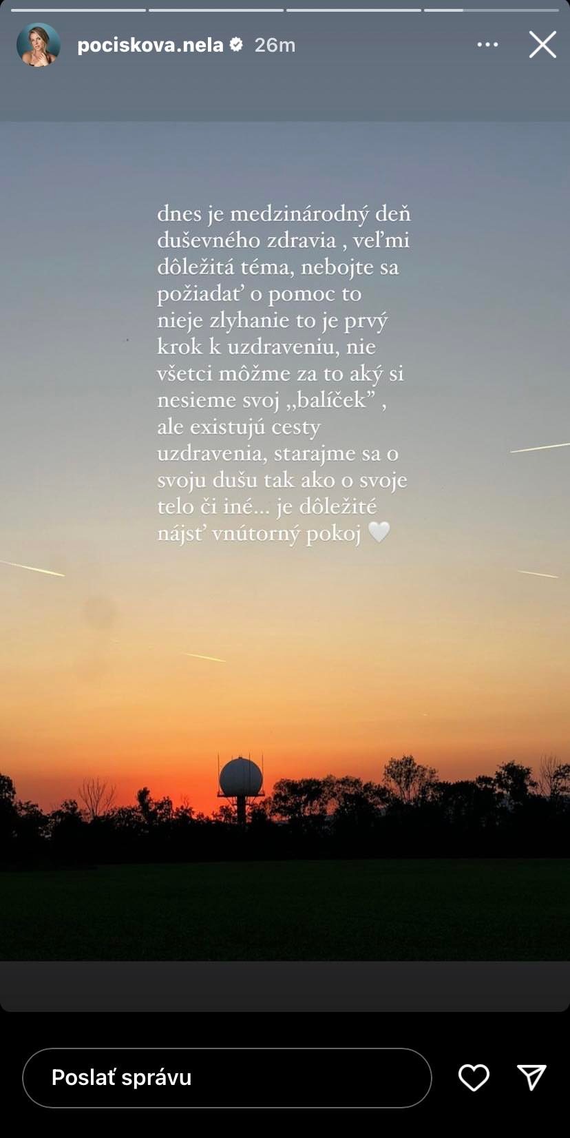 Nela Pocisková o duševnom zdraví.