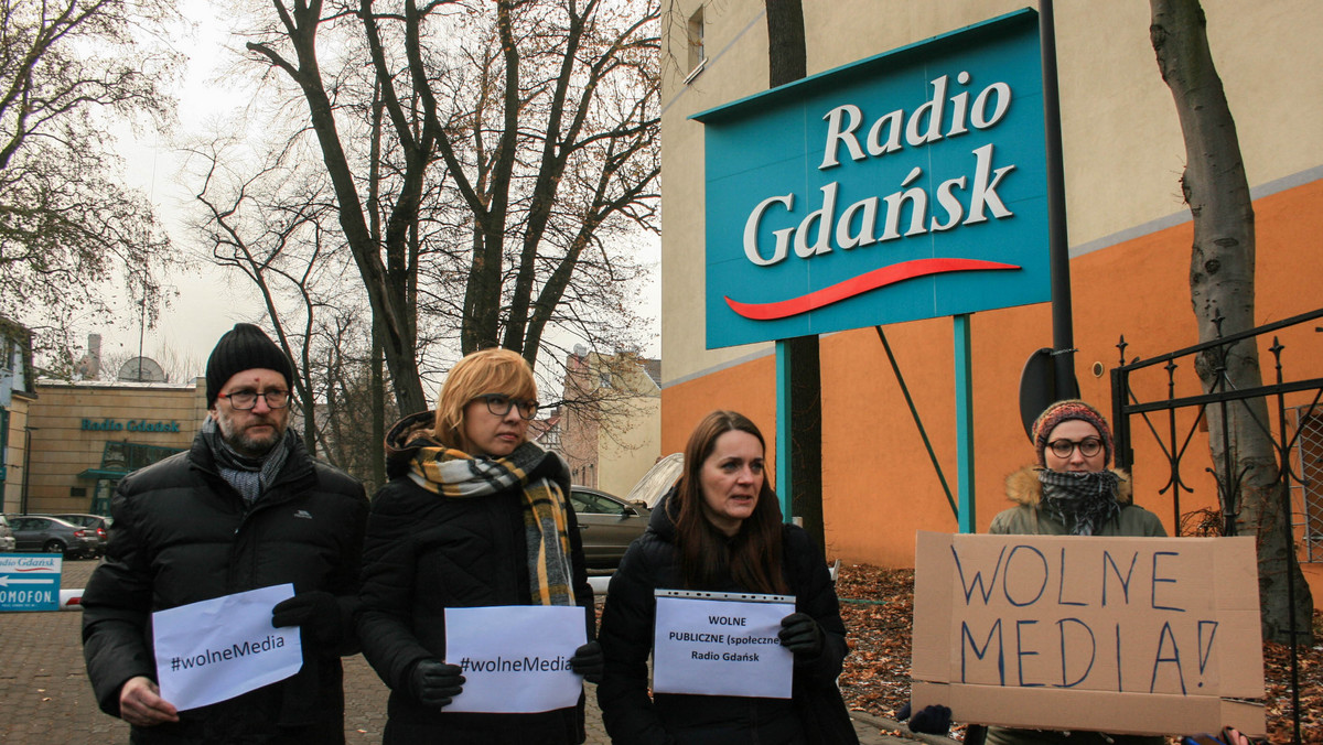 Protest w obronie dziennikarzy Radia Gdańsk