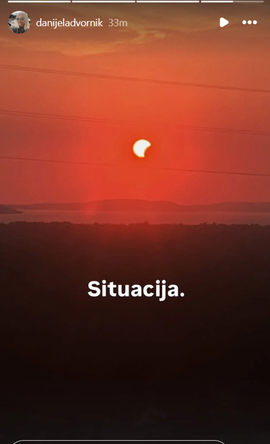 Danijela Dvornik slikala pomračenje sunca