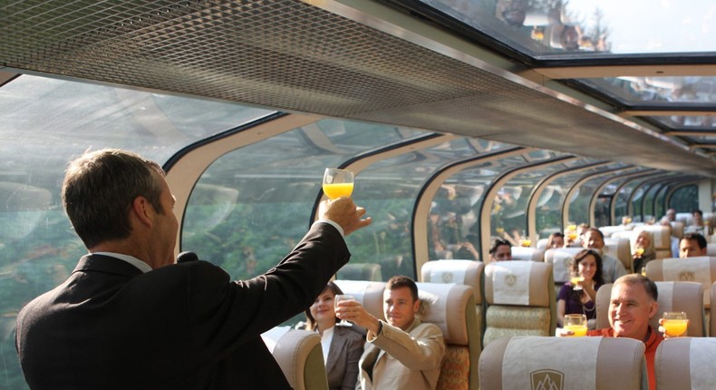 Passengers on board the Rocky Mountaineer. Courtesy of Rocky Mountaineer