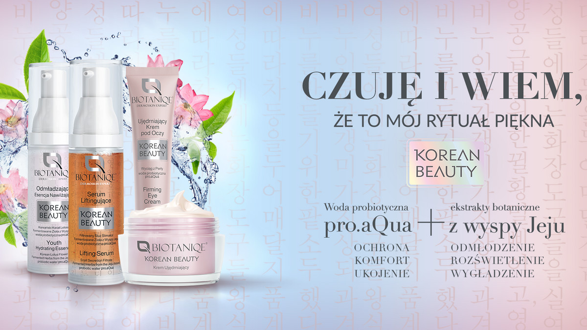 Korean Beauty Biotaniqe to nowa jakość polskich kosmetyków inspirowanych Koreą Południową. Po dokładnej analizie rytuałów występujących w azjatyckim świecie pielęgnacji nasi specjaliści stworzyli  unikatową serię produktów, która wykorzystuje rozwiązania koreańskiego świata piękna, jednocześnie dostosowując je do odmiennych potrzeb oraz oczekiwań Polek. Skomponowaliśmy wyjątkowy Rytuał Piękna, który jest dla skóry prawdziwą Kuracją Odmładzającą.