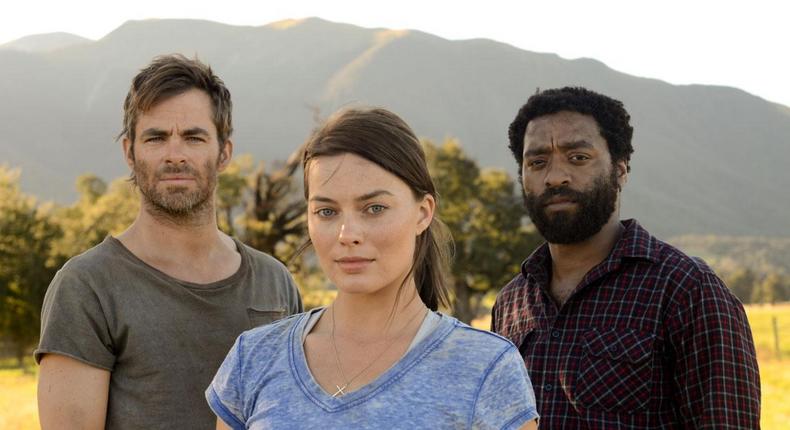 Chris Pines, Chinwetel Ejiofor and Margot Robbie in movie