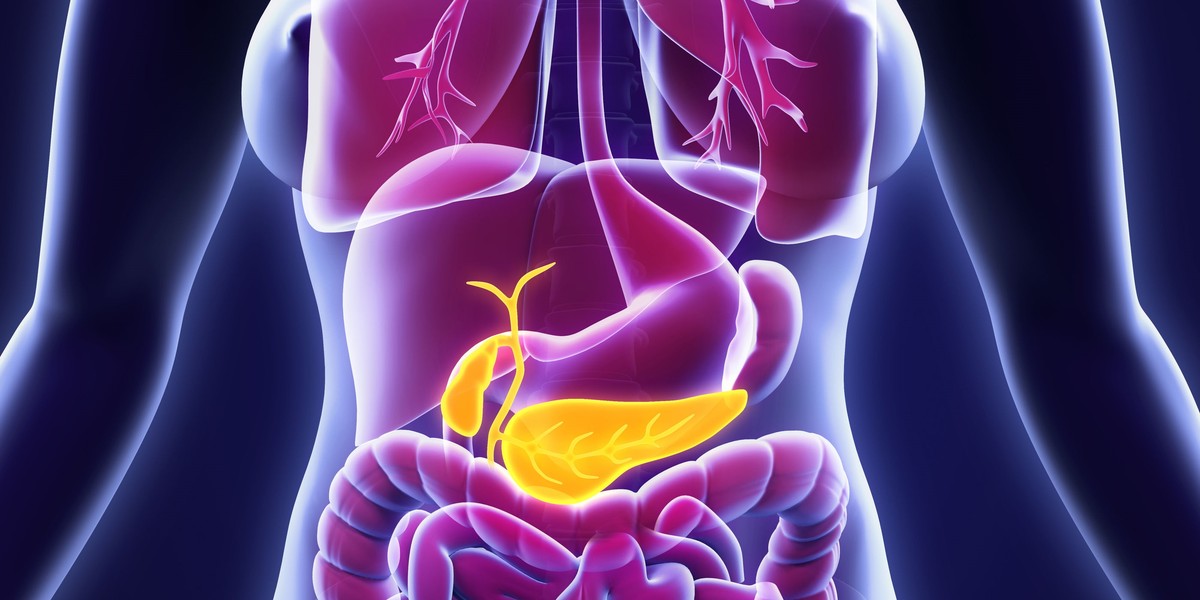 Trzustka, niewielki narząd w górnej części brzucha, produkuje insulinę, która pomaga organizmowi wykorzystywać cukier z tego, co je.