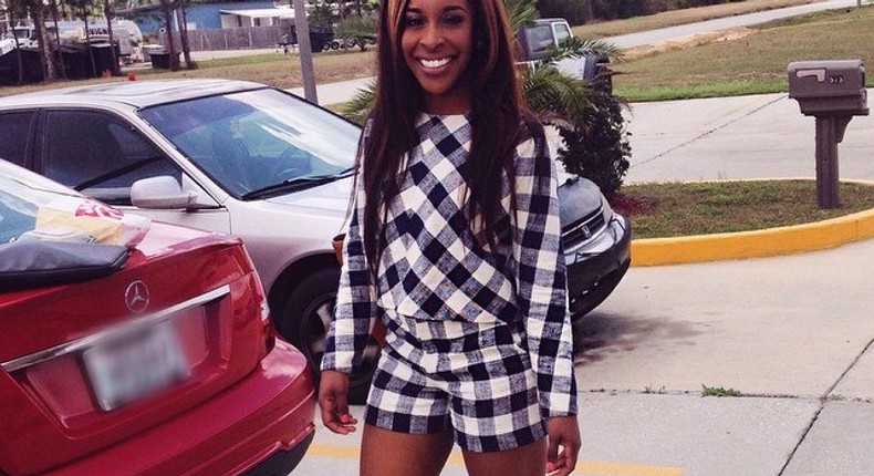 Jackie Aina rocks a matching short set