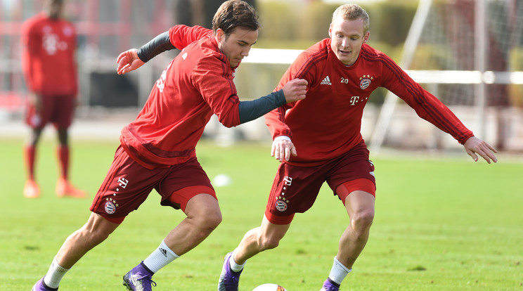 Bayern edzésen jó a hangulat /Fotó: AFP
