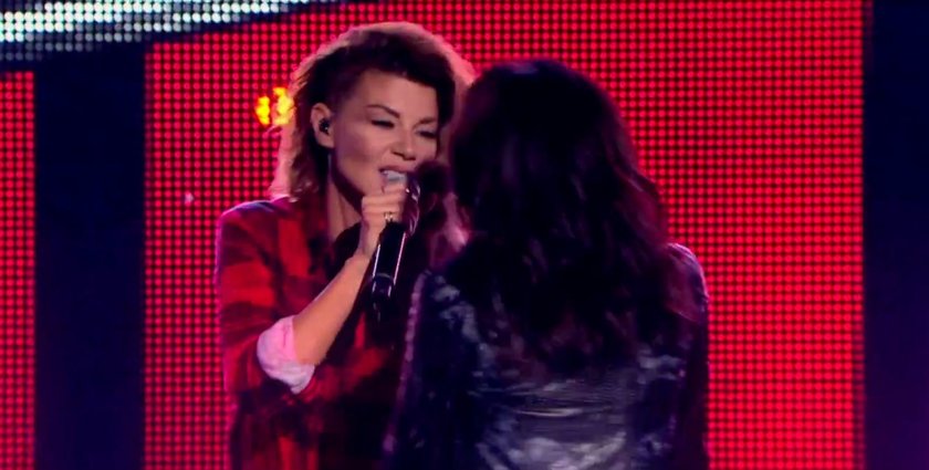 Edyta Górniak i Justyna Steczkowska spiewaja "Tysiące głosów" w The Voice of Poland