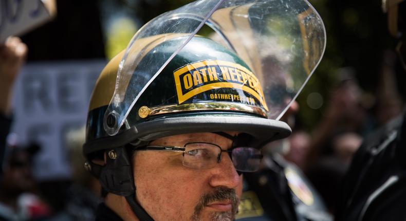 Oath Keepers founder Elmer Stewart Rhodes was charged with seditious conspiracy in the January 6 investigation.Photo by Philip Pacheco/Anadolu Agency/Getty Images