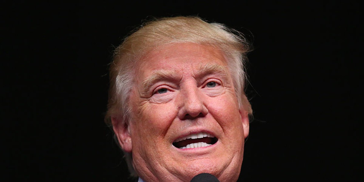 Donald Trump at a rally in Scranton, Pennsylvania.