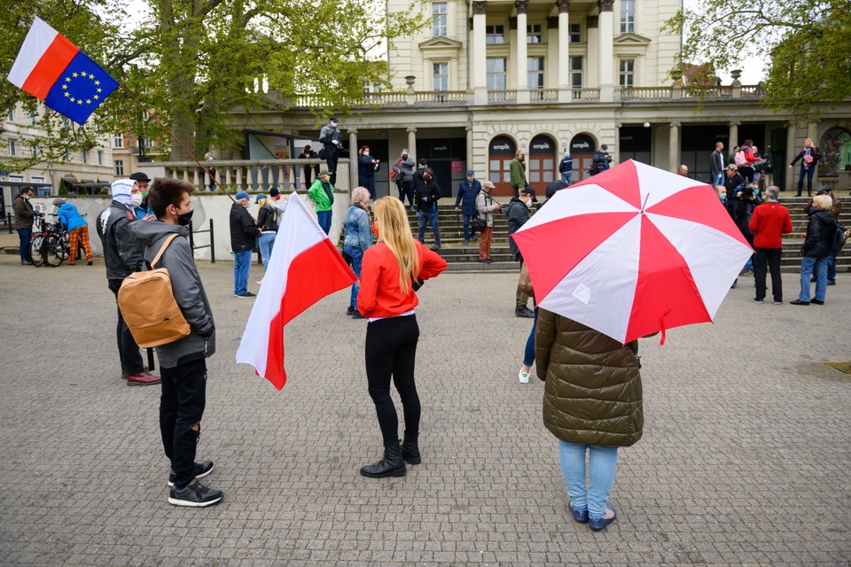 Protest antyrządowy w Poznaniu