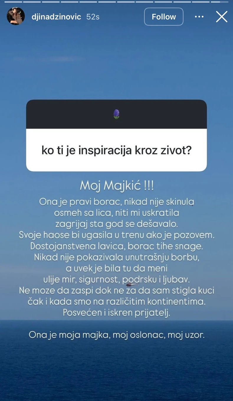 Đina Džinović, objava