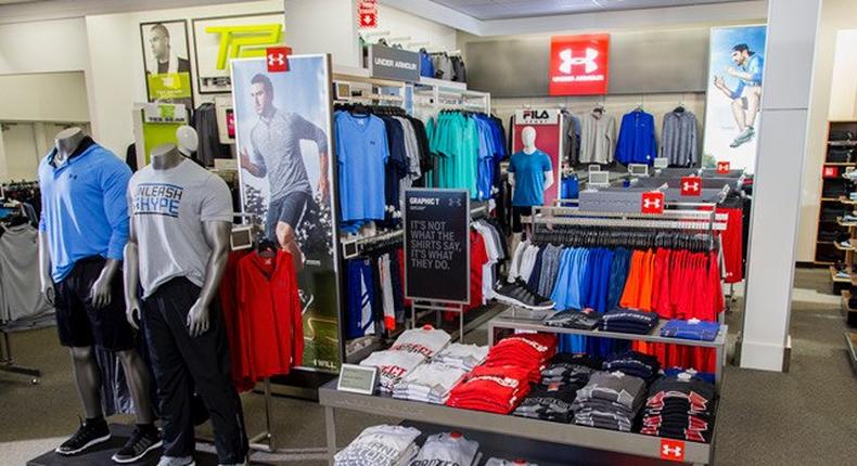 An Under Armour display in a Kohl's store.