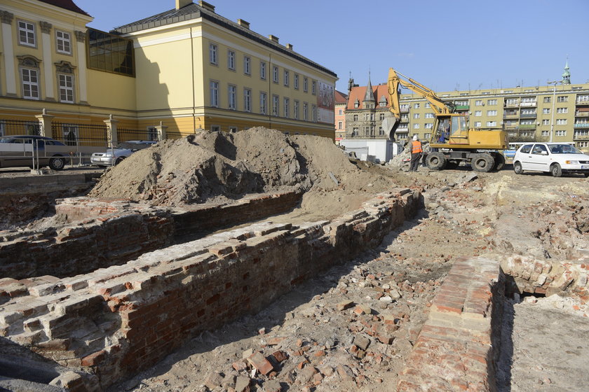 Ul. Zamkowa wer Wrocławiu w trakcie remontu