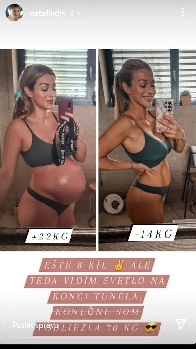 Natália Végh zdieľala fotku v príbehoch na Instagrame.
