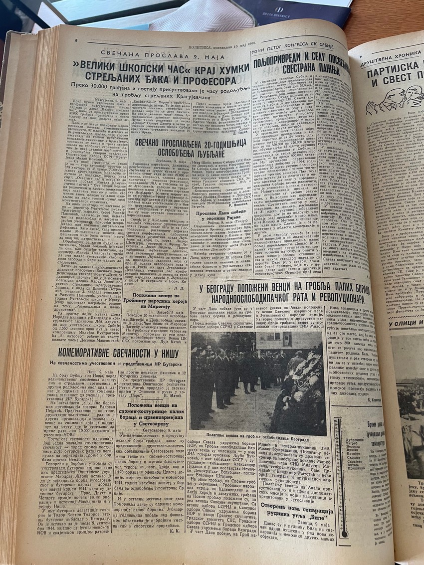 Politika 10. maja 1965.