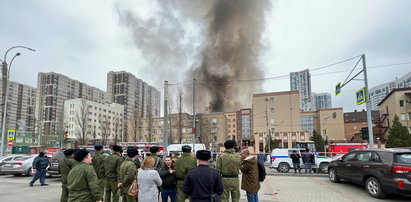 Tajemniczy pożar w Rosji. Budynek FSB stanął w płomieniach [WIDEO]