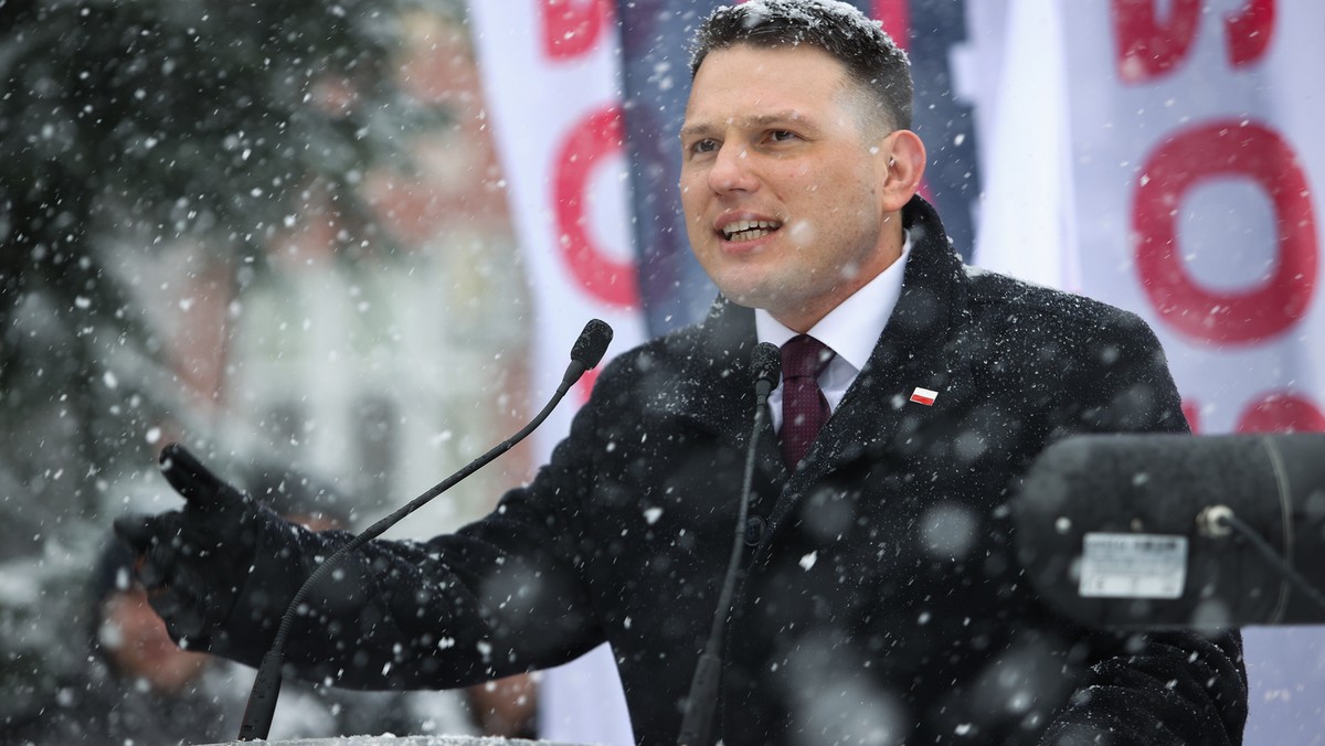 Grzegorz Braun może wystartować w wyborach na prezydenta, Sławomir Mentzen komentuje te informacje jako 'plotki' [Źródło: PAP]
