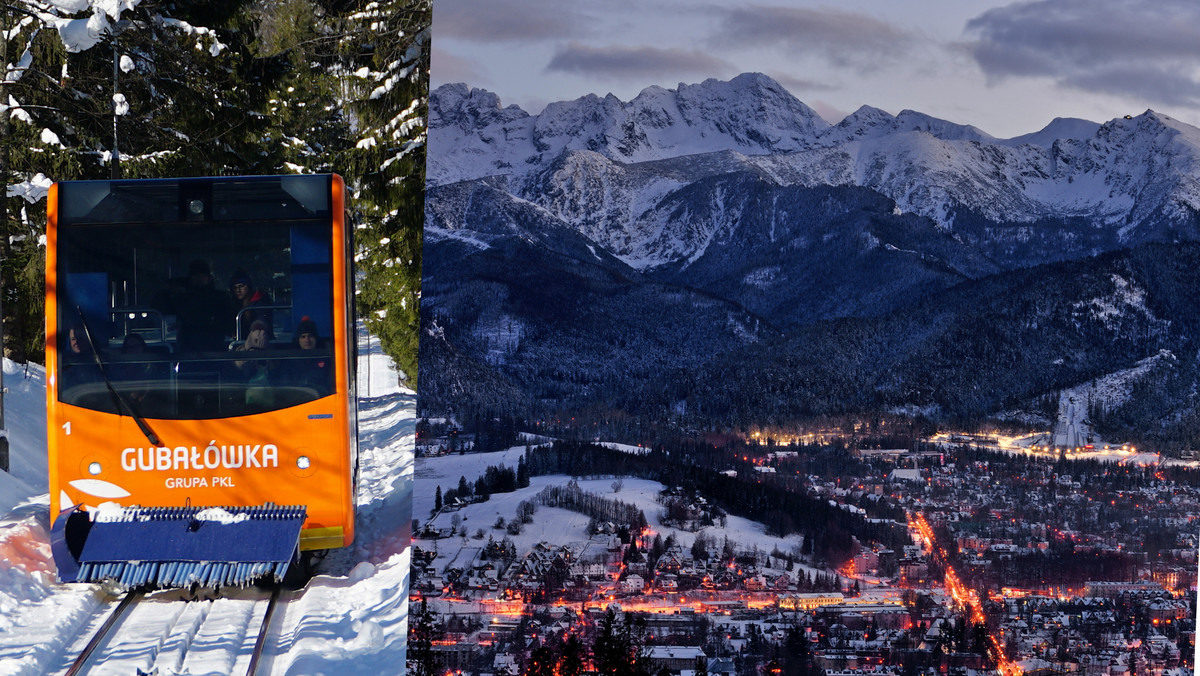 Zakopane. Zamknięta kolejka na Gubałówkę. Wyjazd tylko busem