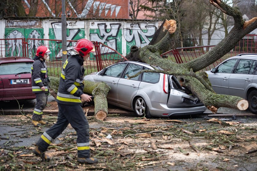 Szalejąca wichura w Szczecinie i w okolicach