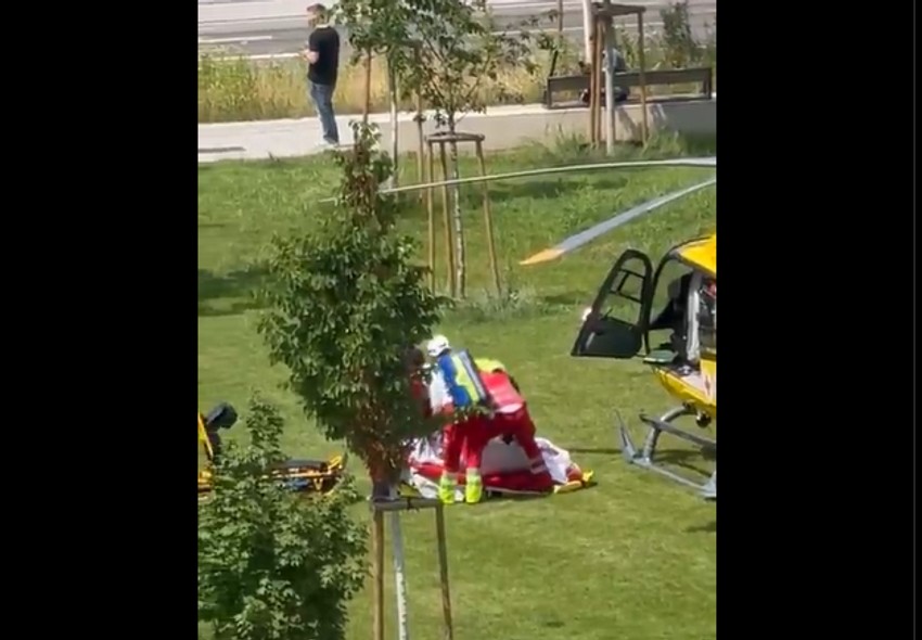 Helikopterom prevoze ranjene iz Graca