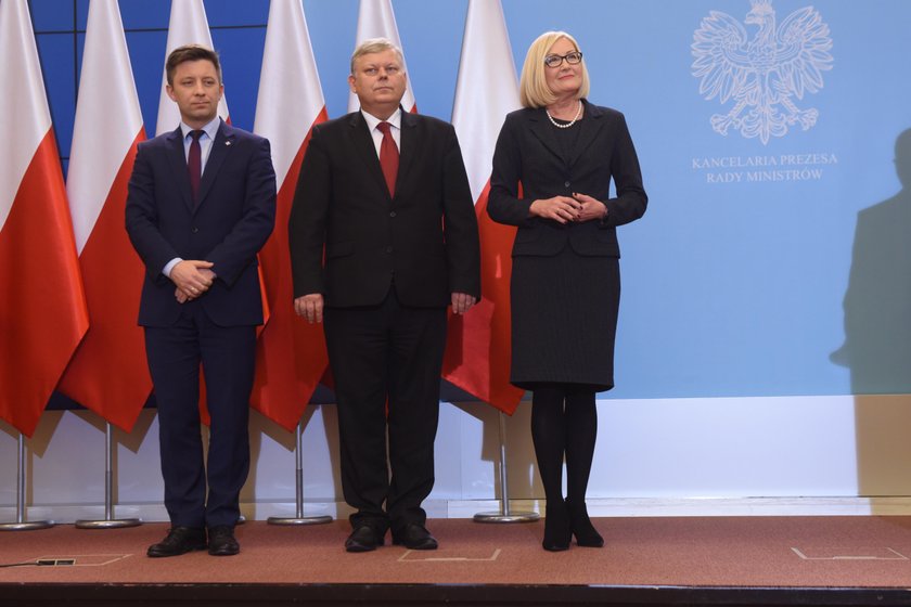 Michał Dworczyk, Marek Suski, i Joanna Kopcińska