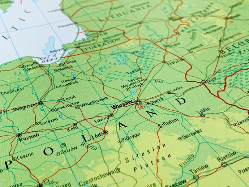 polska mapa kraj